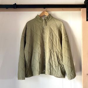 Gap Olive Quilted Knit Jacket